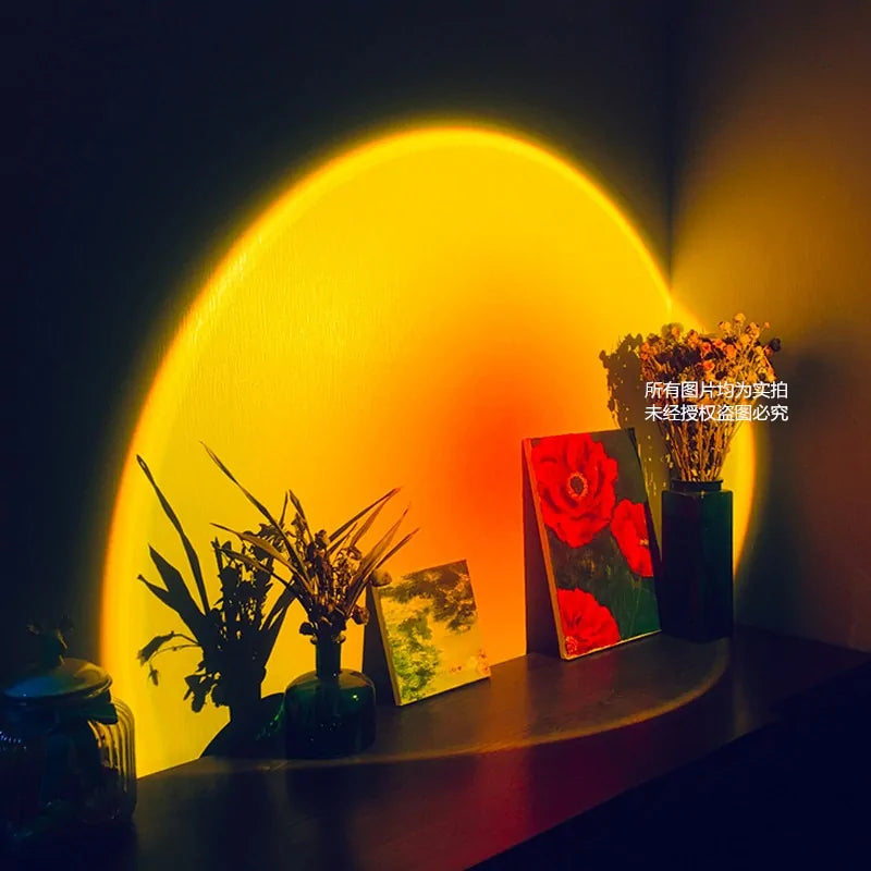 Sunset Rainbow LED Projector Night Light Lamp - Stylish Home Decor