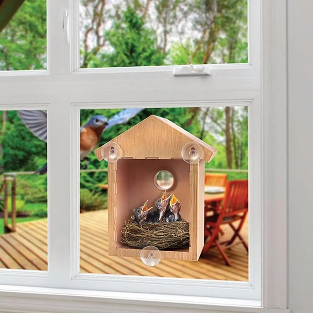 Pet Bird House Wooden Garden Tree House – Cozy Outdoor Retreat