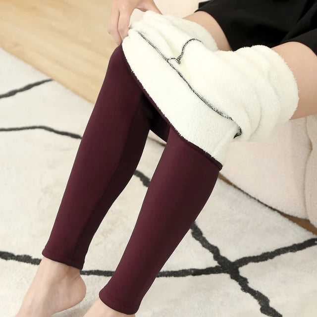Fleece Lined Winter Thermal Leggings with Pockets - Stay Warm and Functional