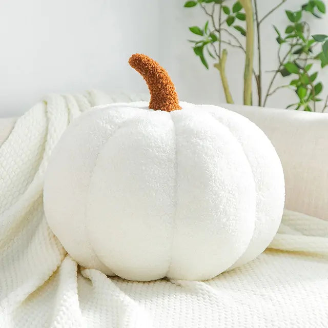 Stuffed Pumpkin Throw Pillow - Adorable Fall Decor