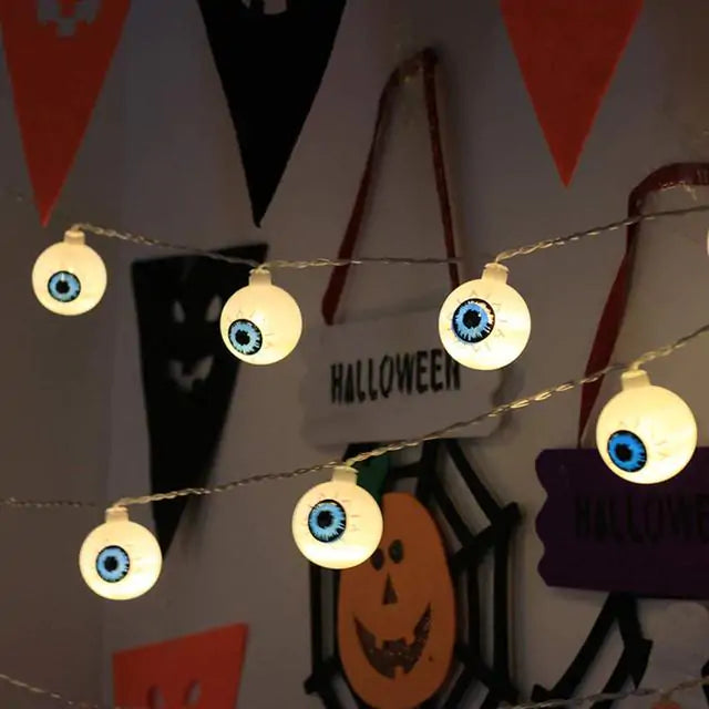 LED Halloween Light String – Spooky Skeletons, Pumpkins, Bats & More