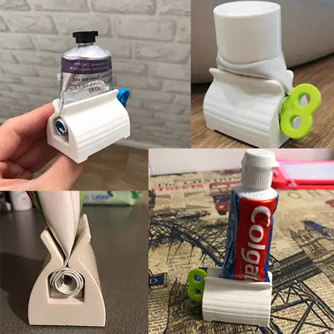 toothpaste rolled up inside the Toothpaste Tube Squeezer