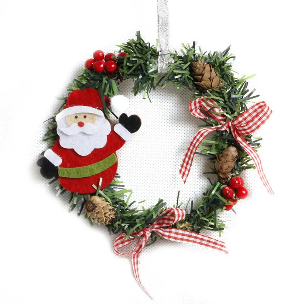 Rustic Wood Christmas Wreath with Pinecones & Berries for Holiday Decor
