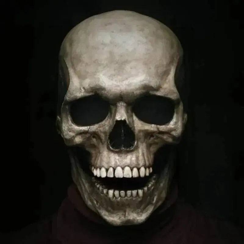 Movable Jaw Realistic Full Head Skull Mask – Ultimate Halloween Haunt