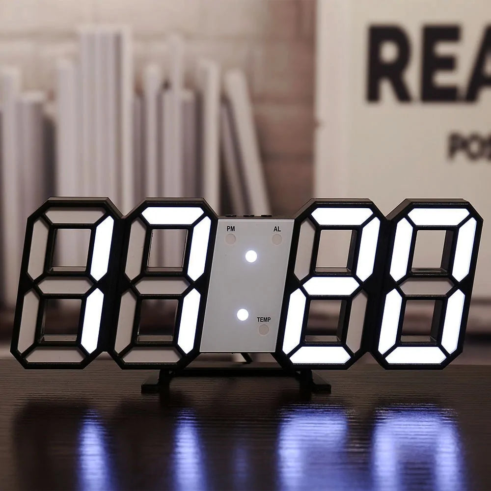 Reloj de pared digital LED 3D para decoración del hogar