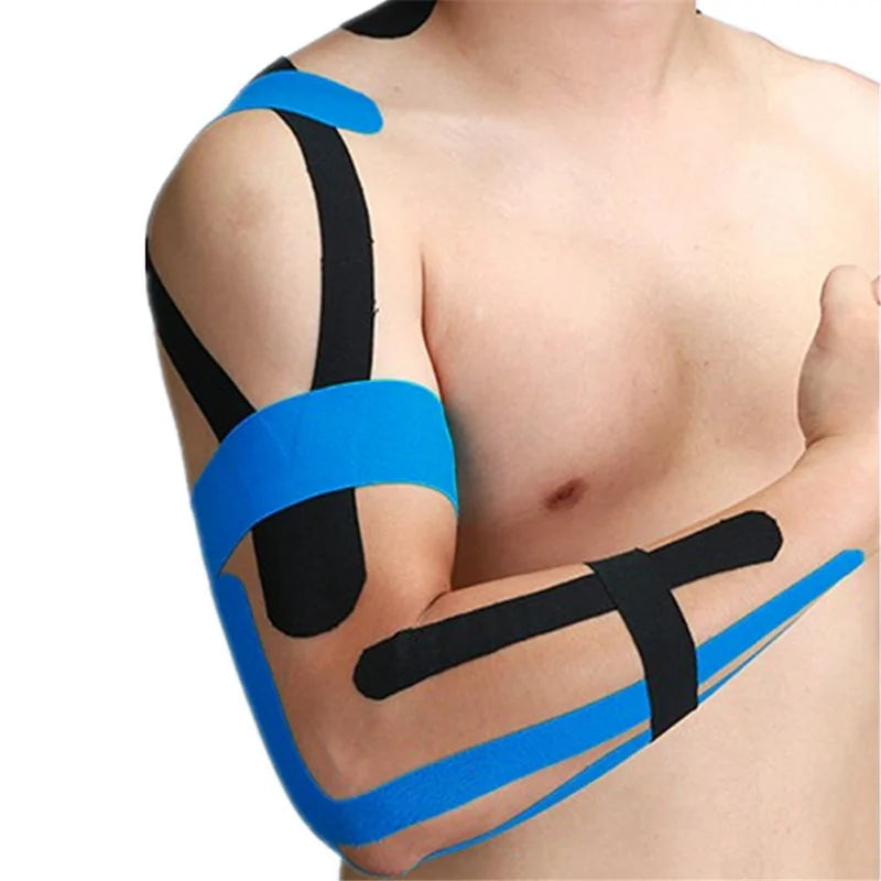 Muscle Support Kinesiology Tape on a man's arm