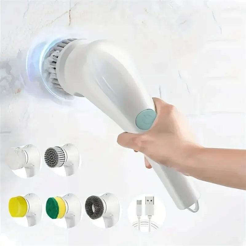 Electric Home Cleaning Brush – 5-in-1 Multifunctional Tool for Efficient Cleaning