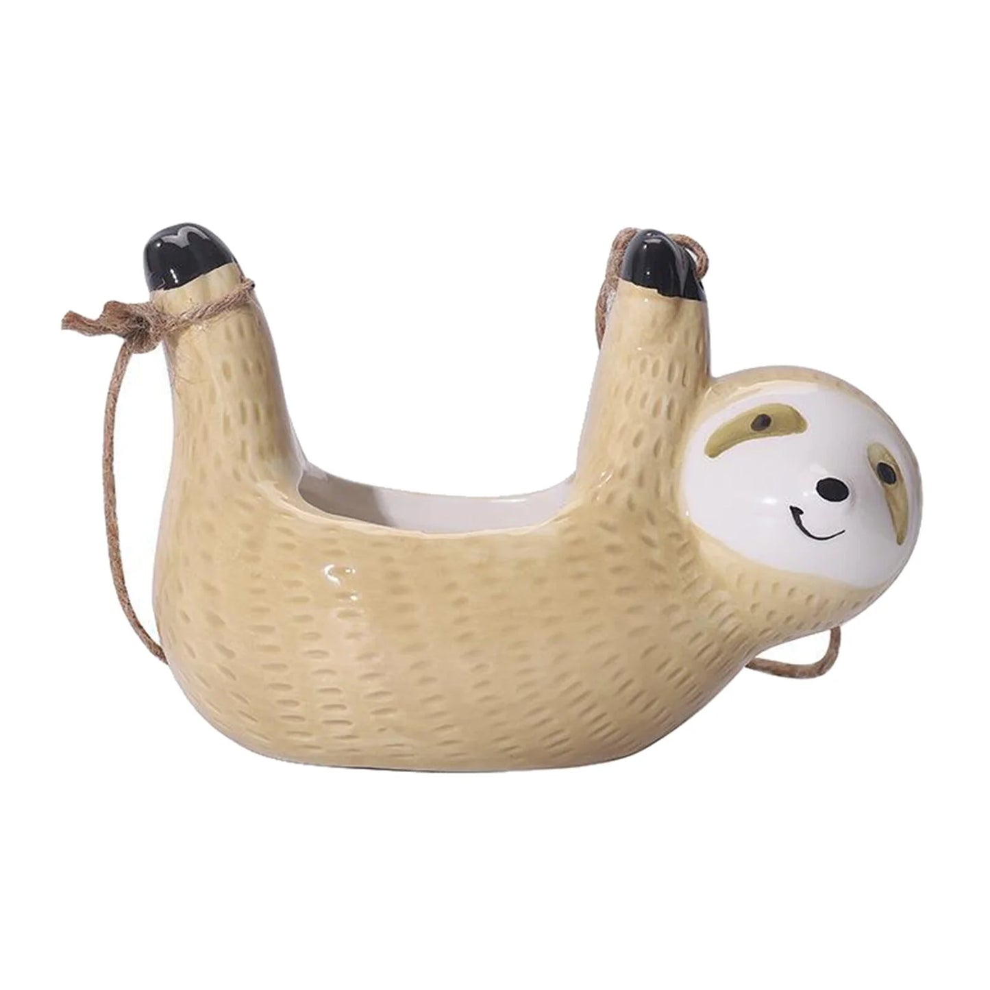 Cute Sloth Hanging Succulent Planter – Ceramic Air Plant Pot