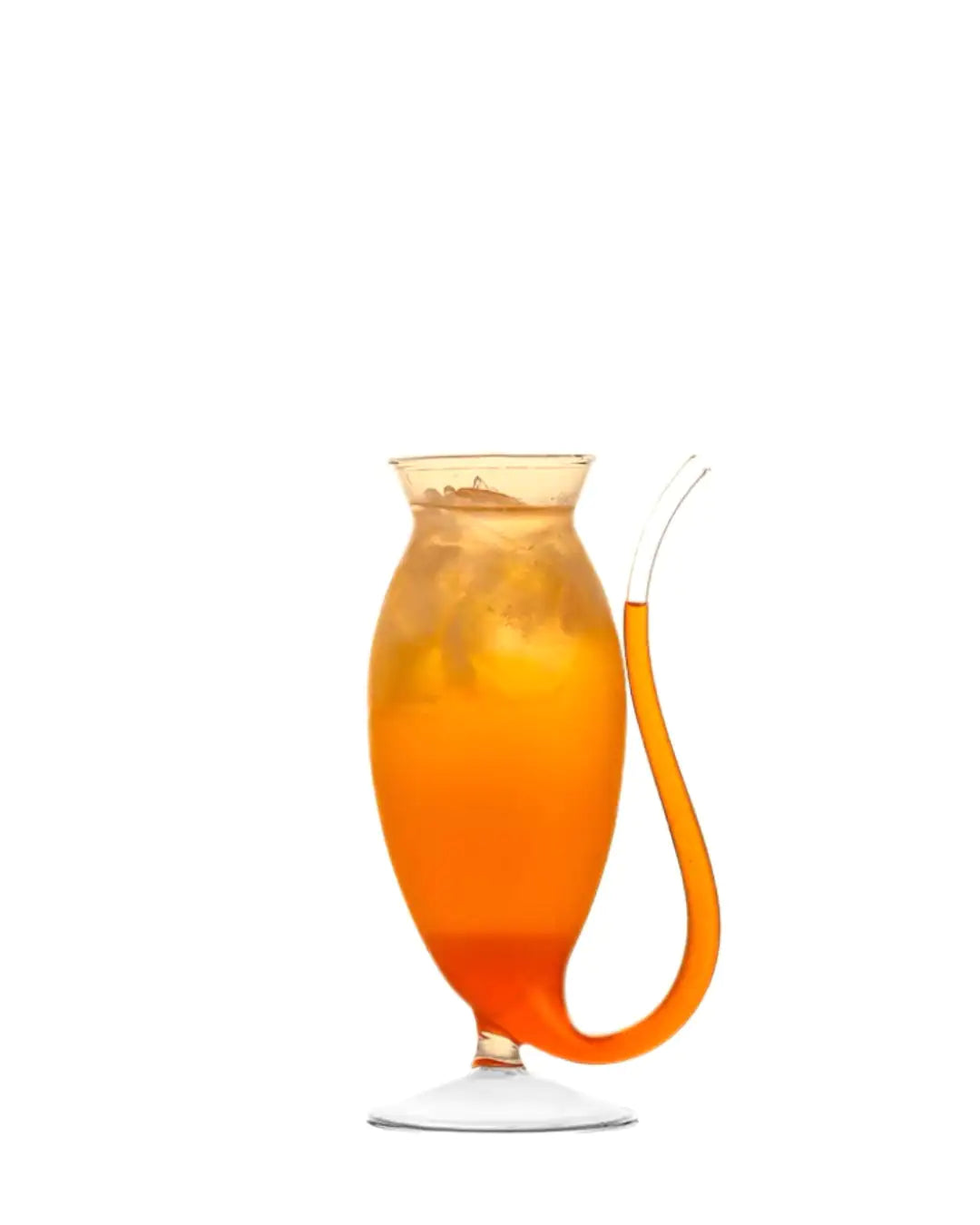 Copa de cóctel con pajita