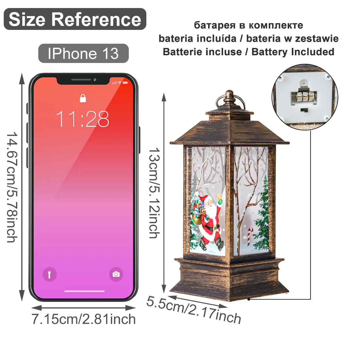 Christmas Lantern Light - Warm LED Glow for Holiday Decor