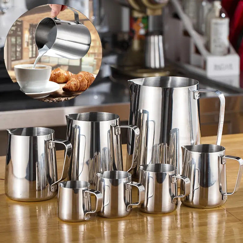 Precision Stainless Steel Coffee Pitcher with Ergonomic Handle