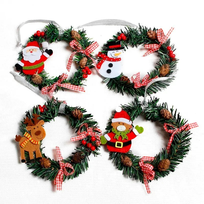 Rustic Wood Christmas Wreath with Pinecones & Berries for Holiday Decor
