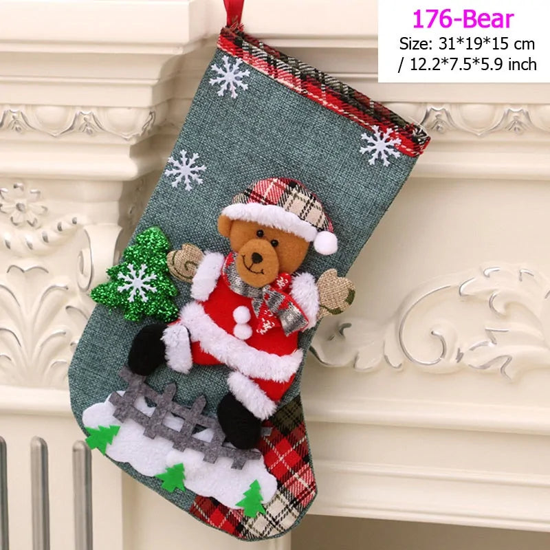 Santa Snowman Pendant Christmas Stockings Ornaments
