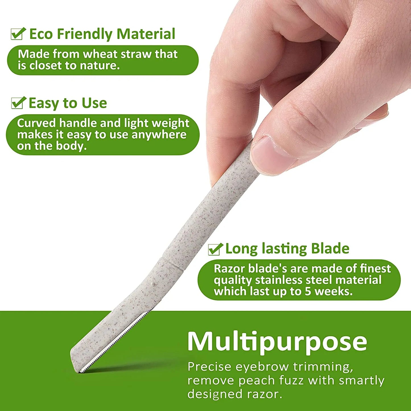 Eco Eyebrow Razor, multipurpose feature