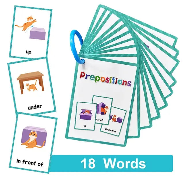 Montessori Kids English Words Learning Flashcards for Early Education