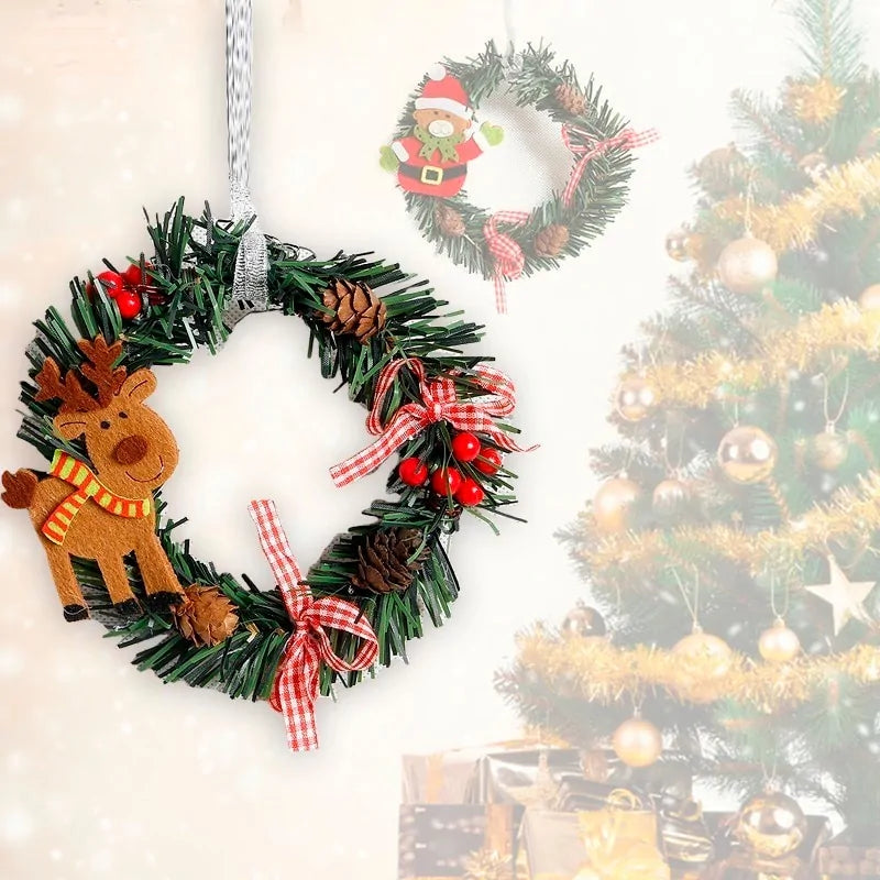 Rustic Wood Christmas Wreath with Pinecones & Berries for Holiday Decor