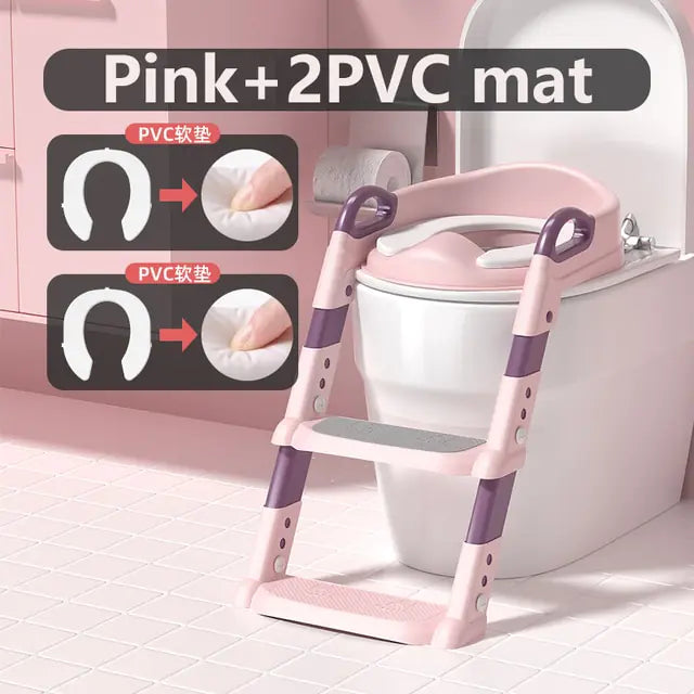 Kids Potty Training Seat, pink & 2 PVC mat