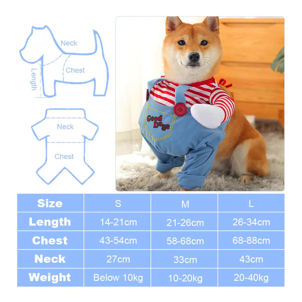 Halloween Pet Dog Costume - Chucky Doll Inspired