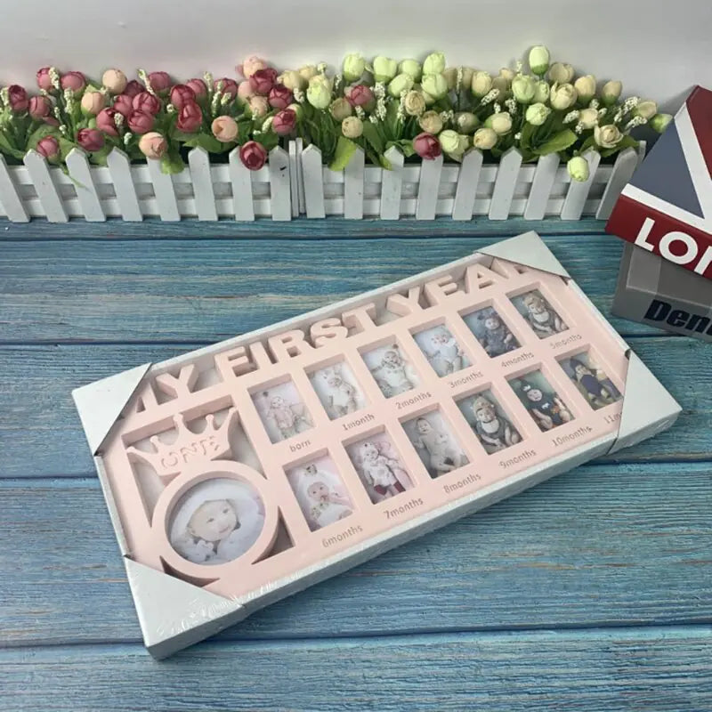 Unisex Baby First Year Picture Frame – Timeless Keepsake for Precious Memories