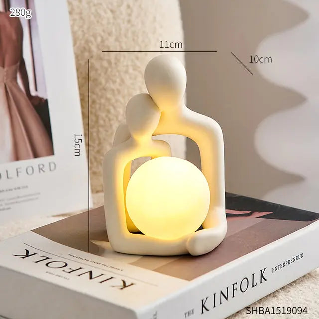 Minimalist Nordic Couple Statue Home Decor – Elegant Symbol of Love and Unity for Valentine's Day