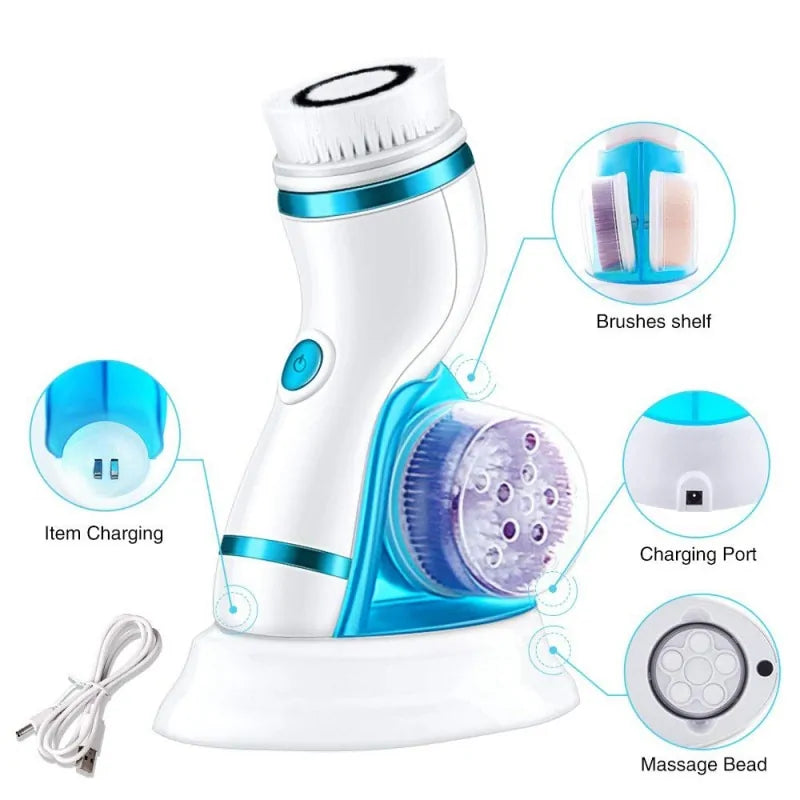 Sonic Facial Cleansing Brush, components