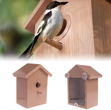Pet Bird House Wooden Garden Tree House – Cozy Outdoor Retreat