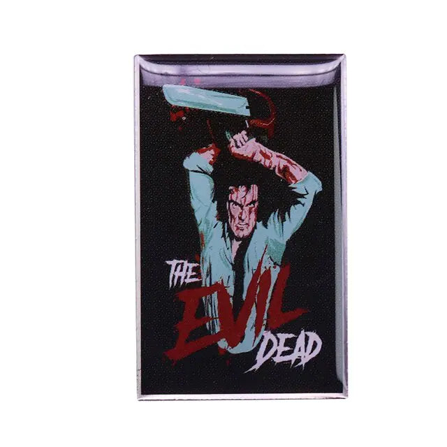 Horror Movie Theme Badges - Spooky Fashion Pins for Horror Fans