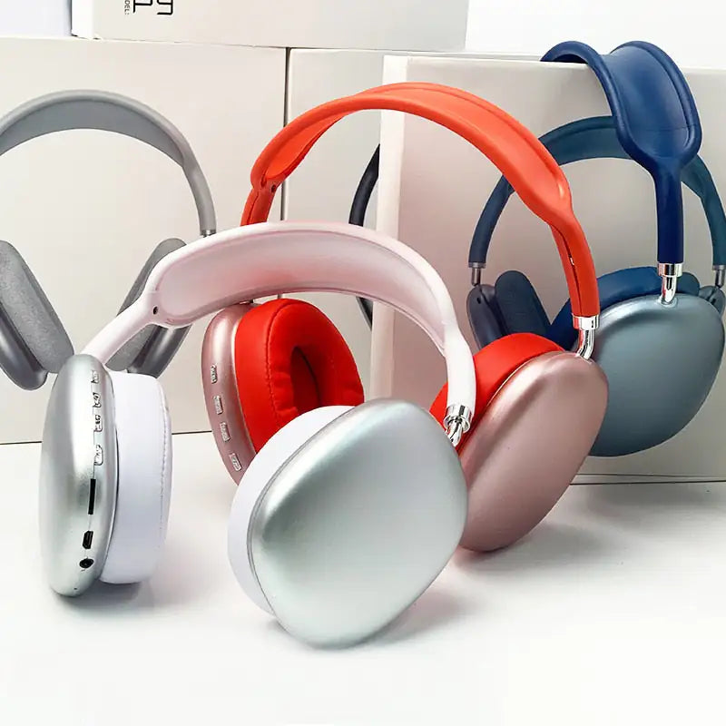 Wireless Bluetooth Headphones hanging on a box