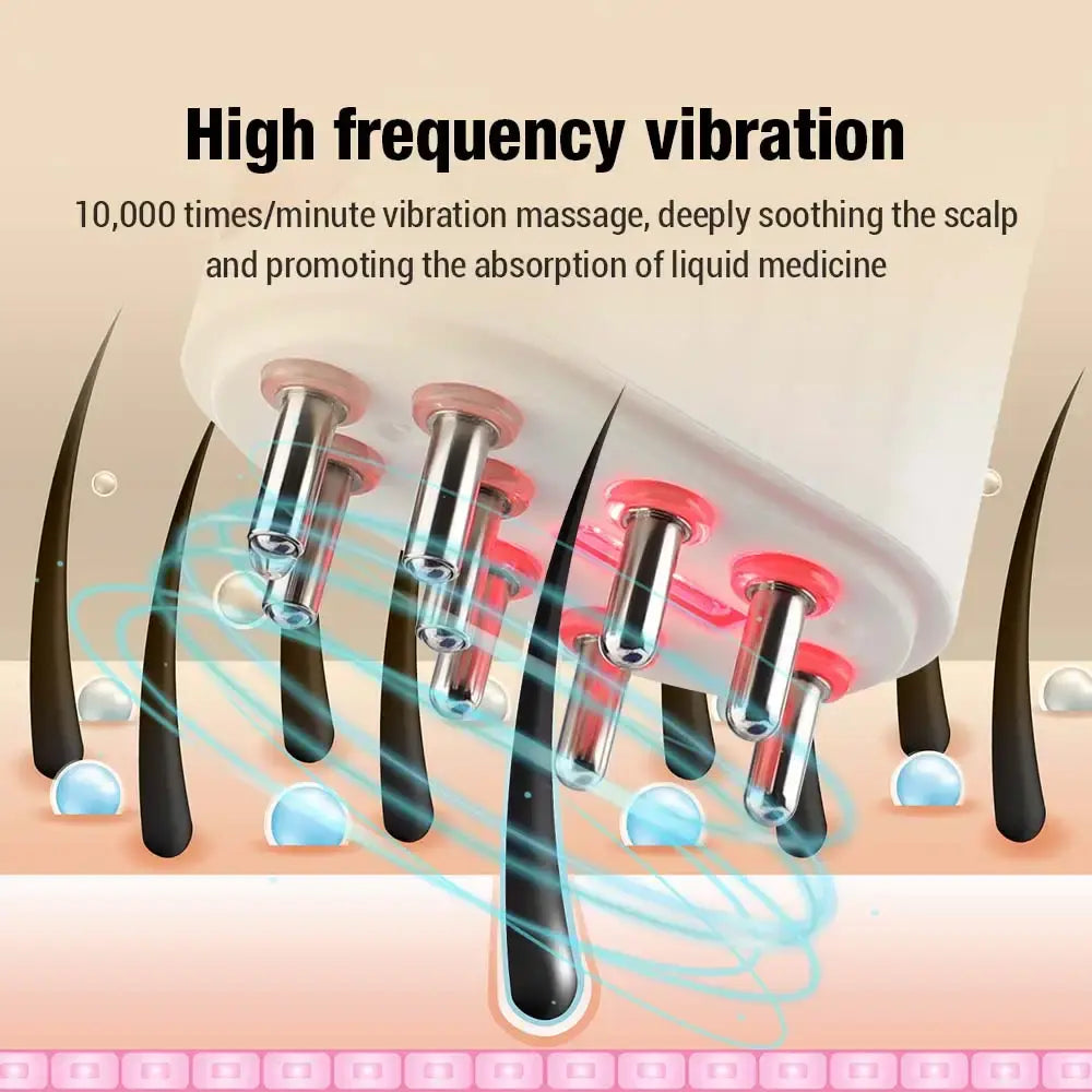 Microcurrent Scalp Massager, high frequency vibration feature