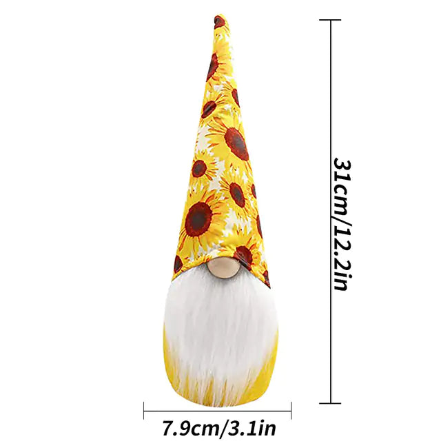 Dwarf Doll Ornaments – Gnome Pumpkin Sunflower Swedish Nisse Tomte Elf Plush for Autumn & Thanksgiving Decor