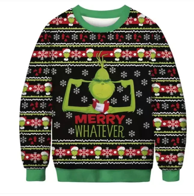 Grinch Christmas Sweater Iconic Holiday Sweater with Grumpy Design