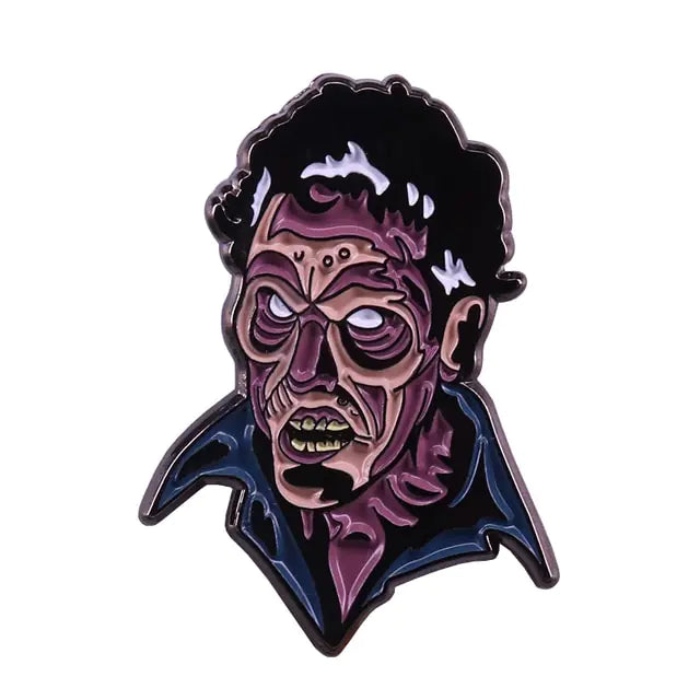 Horror Movie Theme Badges - Spooky Fashion Pins for Horror Fans