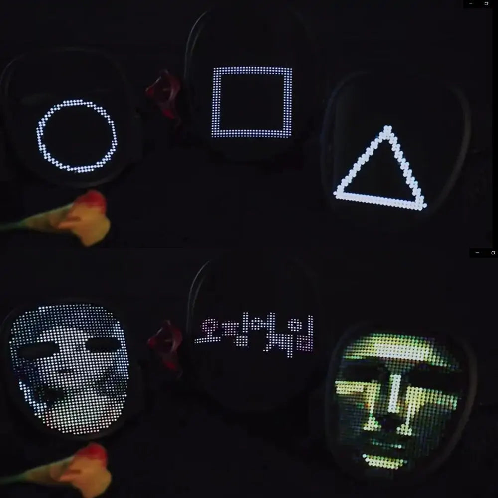 Bluetooth Light Up LED Mask – Light Up Your Costume & Party with Style!