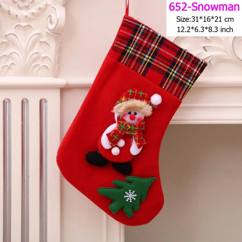 Santa Snowman Pendant Christmas Stockings Ornaments