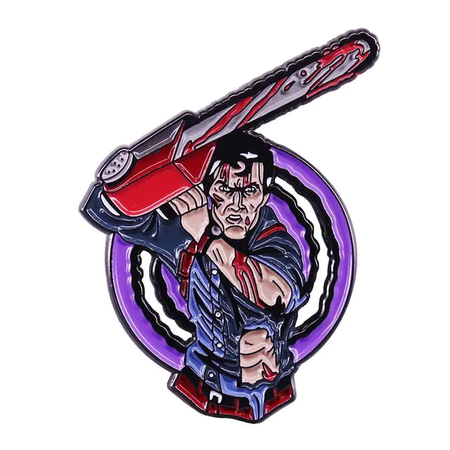 Horror Movie Theme Badges - Spooky Fashion Pins for Horror Fans