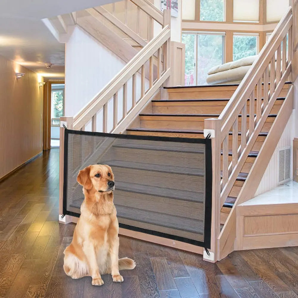 Indoor and Outdoor Dog Gate Mesh Fence – Child & Pet Safety Gate