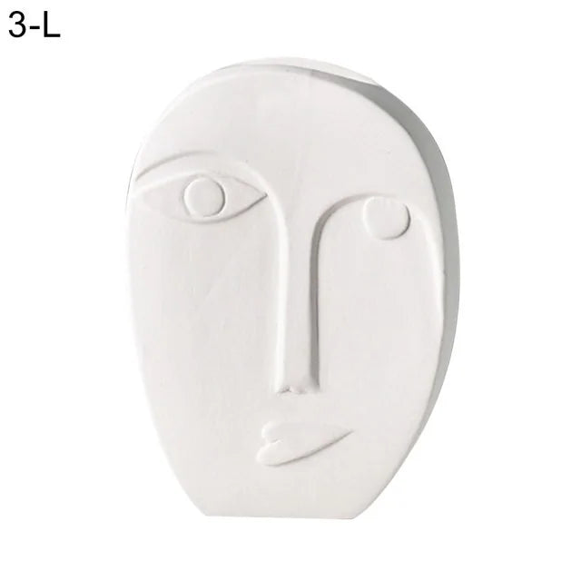 Human Face Expression Ceramic Plant Pots - Nordic Boho Minimalist Decor