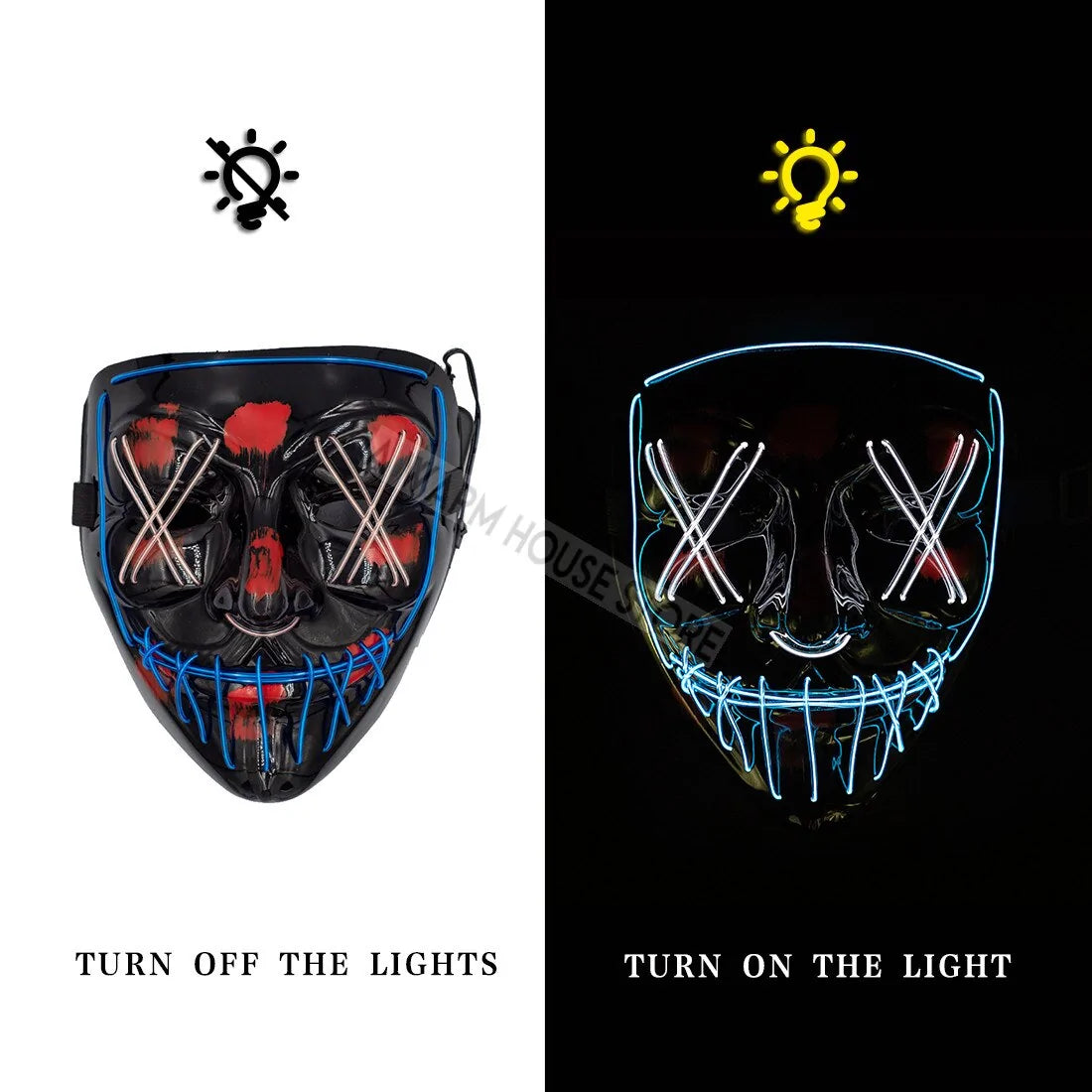 LED Halloween Mask for a Spooky Glowing Halloween Look