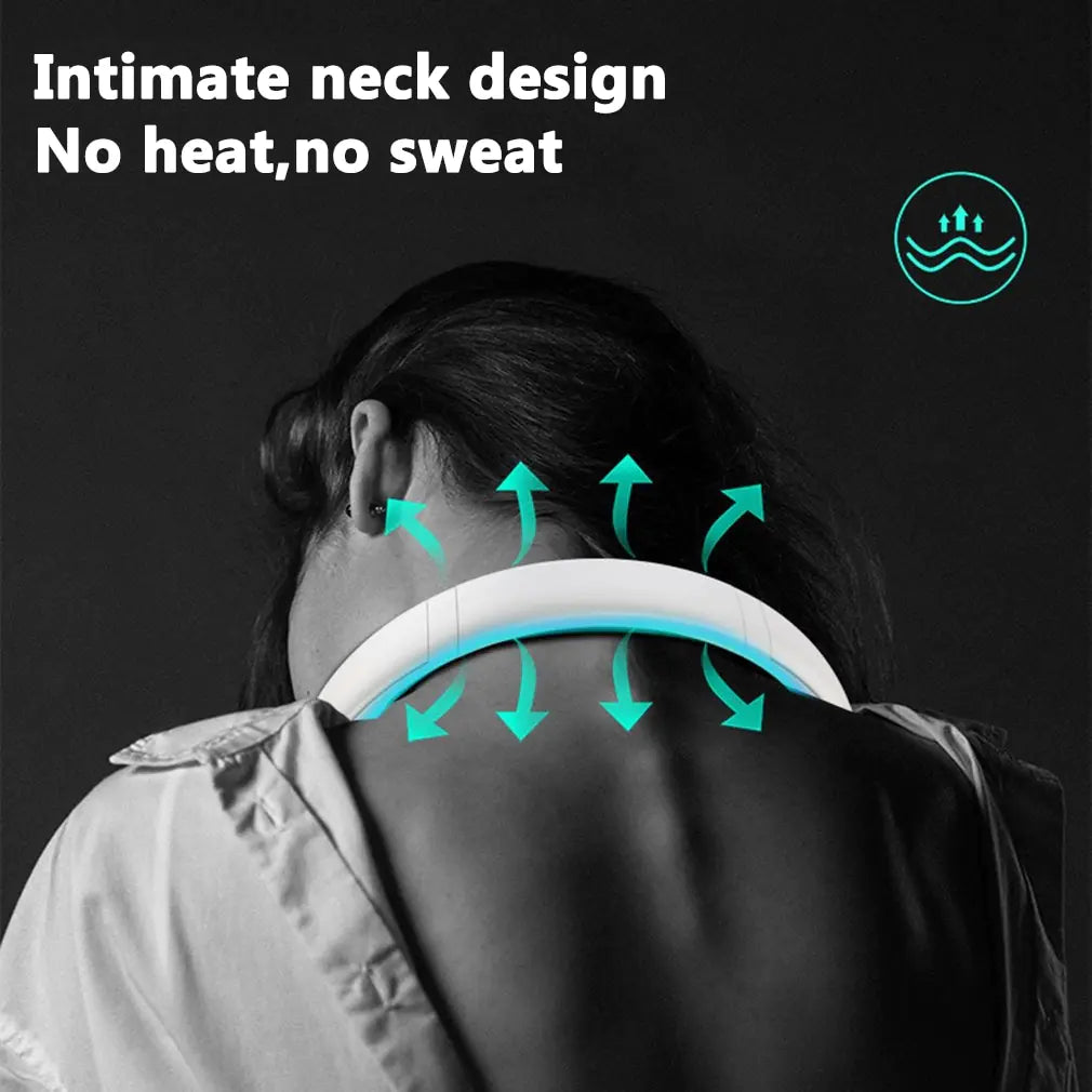 Bladeless Portable Hanging Mini Neck Fan | Hands-Free Cooling & Rechargeable