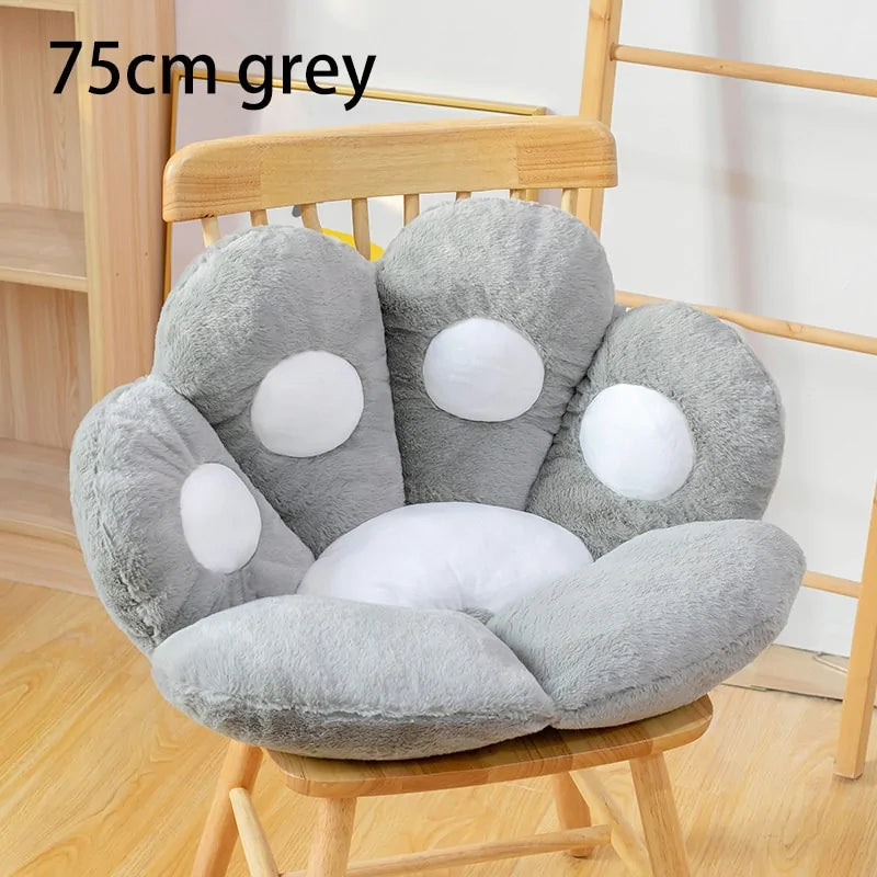 Cat Bear Paw Plush Seat Cushion – Super Soft Stuffed Floor Pillow for Cozy Comfort