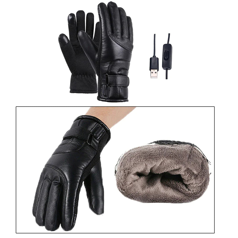 Electric USB Heated Gloves – Winter Warming Thermal Ski Snow Hand Warm Windproof