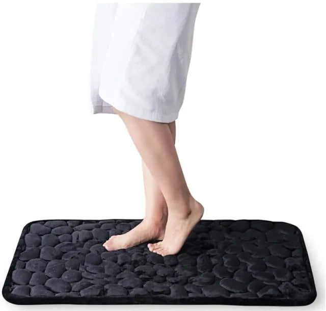 Non-Slip Embossed Bathroom Mat – Premium Memory Foam for Comfort and Style