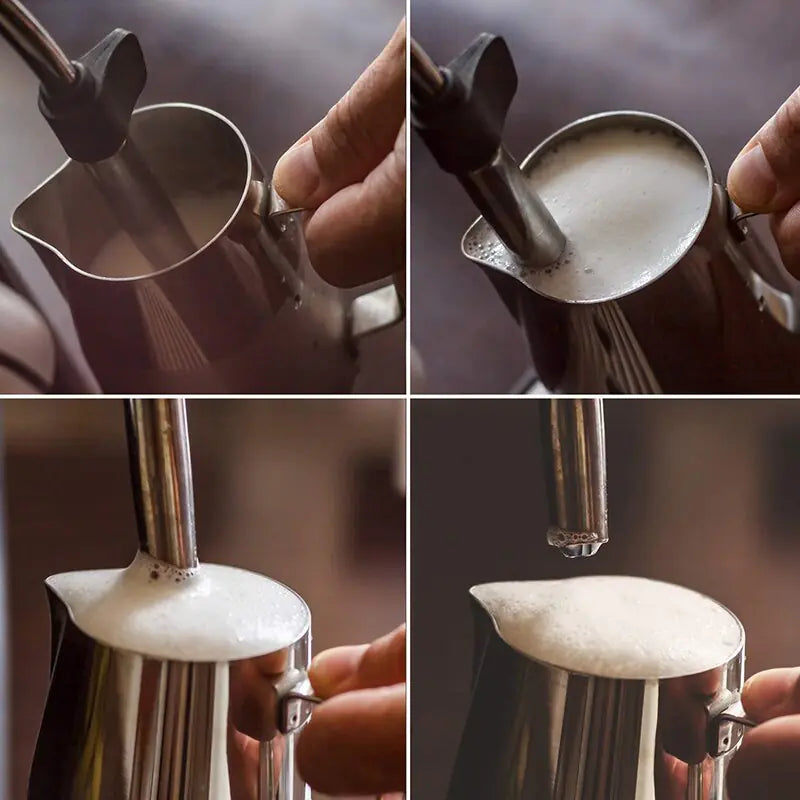 Precision Stainless Steel Coffee Pitcher with Ergonomic Handle