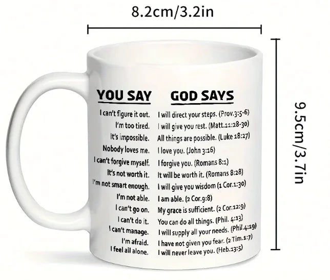 Bible Verse Coffee Mug – Inspirational Ceramic Mug for Daily Faith