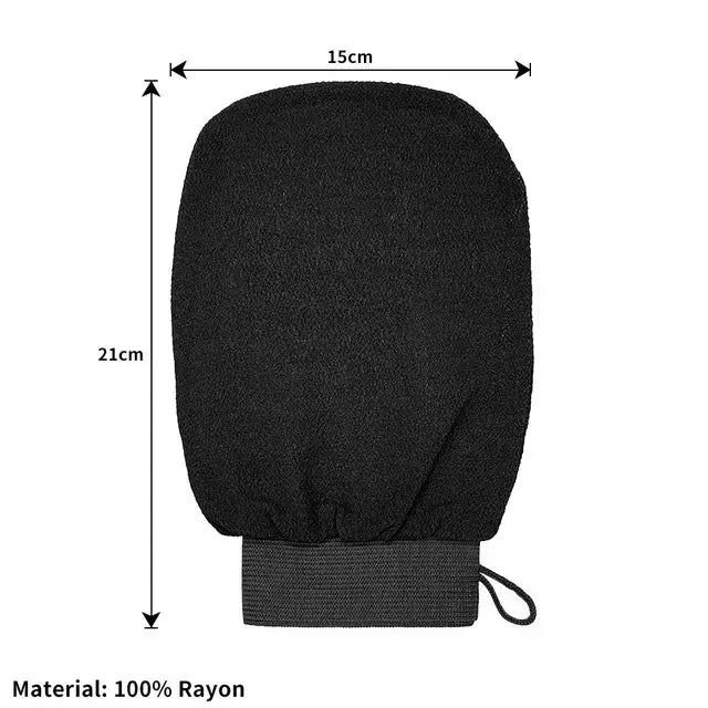 Exfoliating Shower Gloves, size chart