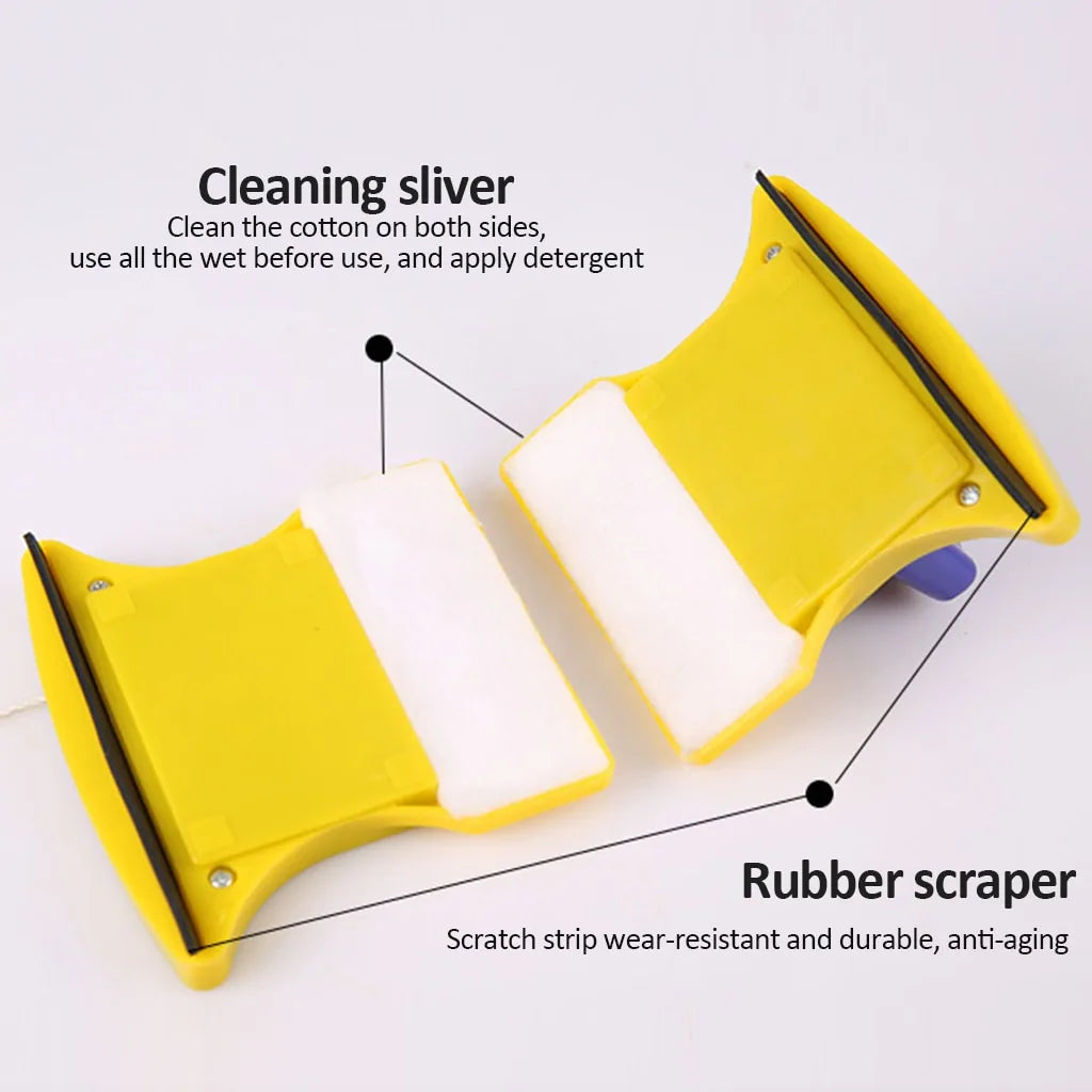 Magnetic Window Cleaner Glass Brush Tool – Double-Sided Glass Wiper