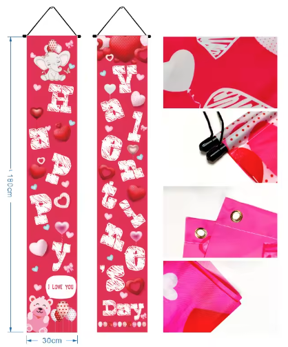 Valentine Love Banner, Size