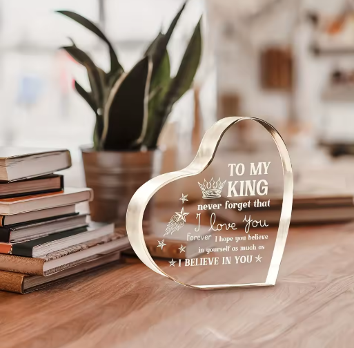 Unique Acrylic Heartfelt Gift with Personalized Romantic Message