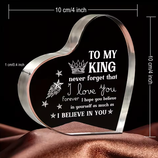 Unique Acrylic Heartfelt Gift with Personalized Romantic Message