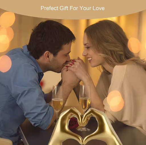 Modern Heart Hand Statue, Valentine's Day Decor